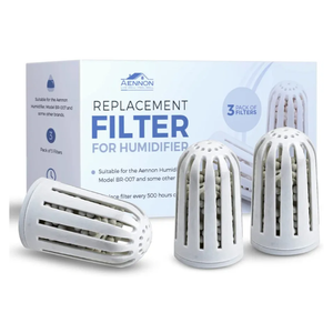 Aennon - Ultrasonic Universal Humidifier Filter Replacements for Home, Cool Mist Demineralisation Cartridges, Ceramic Stone Material, 500 Hours, 3 Pack