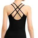 QZSH Camisole Leotard for Girls Dance Crisscross Back,Double shoulder straps 8-10Y