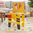Wooden Tool Bench for Kids Pretend Play Workbench Set with Realistic Tools, STEM Construction Workshop Toys, Gift for 3 4 5 Year Old Boys & Girls