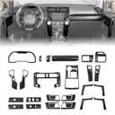 28Pcs Interior Trim Kit Cover Fit for 2020-2023 Toyota 4Runner, Dashboard Side Air Vents Gearshift Air Conditioning Control Panel Window Lift Panel Inner Door Handle Bowl Cover(Matte Black)