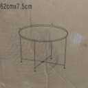 Sleek Accent Side/End Table, Circular Top Modern Minimalist Green Metal Furniture for Living Room, Bedroom - Sofa Table - Nightstand Bedside Table for Small Spaces, Indoor & Outdoor, 23.6" Dia
