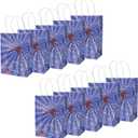 SAVITA 10pcs Spider Party Favors Bags, Paper Gift Bags with Handles Candy Goodie Bag Spider Theme Birthday Party Decorations for Presents Treats Snacks Storage Supplies