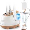Steamer for Clothes,1800W Standing Garment Steamer with Adjustable Double Rod,Flat and Hanging Ironing,Clothes Steamers with 10 Ironing Modes,30s Fast Heat-up (White gold)