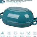 VORRINGARD Enameled Cast Iron Sourdough Bread Oven, Dutch Oven, Loaf Cast Iron Bread Pan for Homemade Bread Baking, Meatloaf Pan with Lid, 7QT, Bluegreen