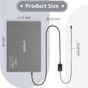 Yimobra Heating Pad for Bathroom Rugs, with Memory Function, Adjustable Temperature (32-146) and Time (1-24h),Keep Dry Bathroom Bath Mat in Winter Every Day, Waterproof, 25"x17.5"