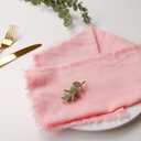 Handmade Pink Cloth Napkins Set of 6, 100% Cotton Napkins with Fringe, 18 x 18 Inches Soft Dinner Cloth Napkins Washable for Valentine's Day/Banquet/Weddings/Parties Table Decor(Pink)