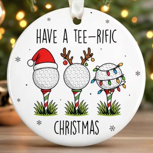 Golf Christmas Ornament - Golf Ornaments for Christmas Tree, Golfer Ornaments - Golfers Gifts for Men, Lovers, Dad, Husband - Ceramic Golfer Ornament 2025