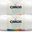 Bulk Buy: Caron Simply Soft Yarn Solids (2-Pack) (White)