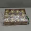 Liliful 12 Pcs Christmas Ball Ornaments Christmas Tree Decorations Shatterproof Foam Glitter Balls Hanging Xmas Tree Ornaments for Home New Year Holiday Indoor Outdoor Party Decor(Gold,2.76 Inch) (3.54 Inch)