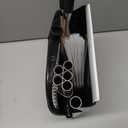 Broom with Dustpan Combo Set 54 Long Handle Household Dust Pan for Home Office Kitchen Cleaning Black & Grey