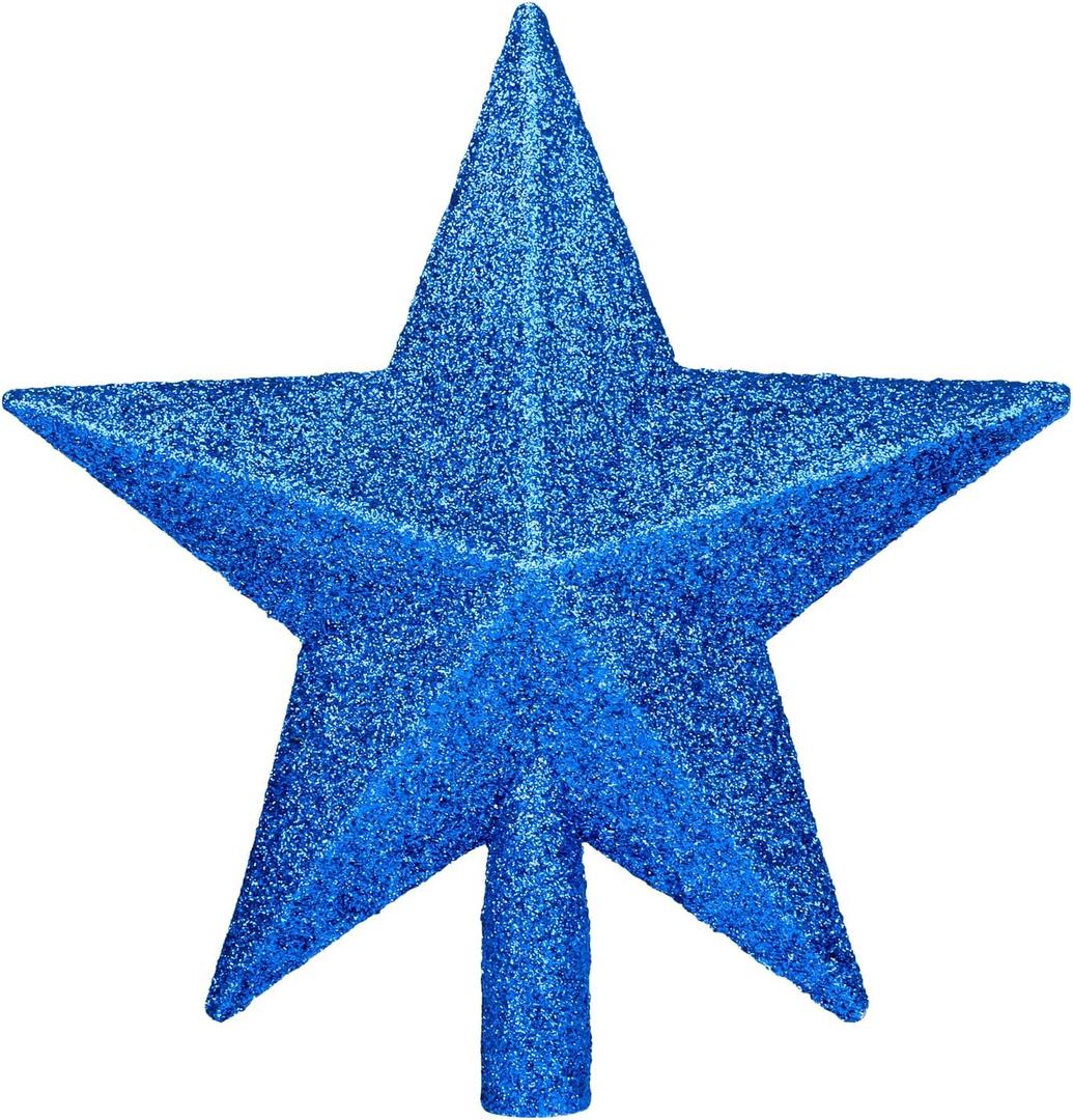 Christmas Tree Topper, 7.48Inch Christmas Star Tree Topper Large Star Tree Toppers Xmas Decorations for Xmas Party (Dark Blue)