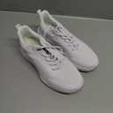 Larwen Womens Casual Walking Shoes: Comfortable Knit & Slip-Resistant for Daily Wear - Breathable & Lightweight for All-Day Relief - Age 25-50 (White, 40)