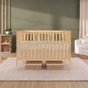 Dream On Me Synergy 5-in-1 Convertible Full-Size Baby Crib with Toddler, Day & Full Bed Conversion in Natural, GreenGuard Gold & BSA, 3 Mattress Heights, Sustainable Pinewood