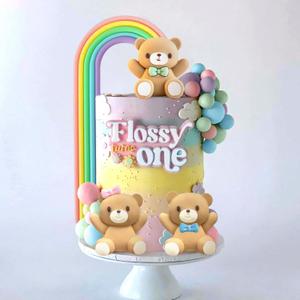 JeVenis Rainbow Gender Reveal Boho Rainbow Cake Decorations Boho Cake Topper Girls Birthday Baby Shower Cake Topper