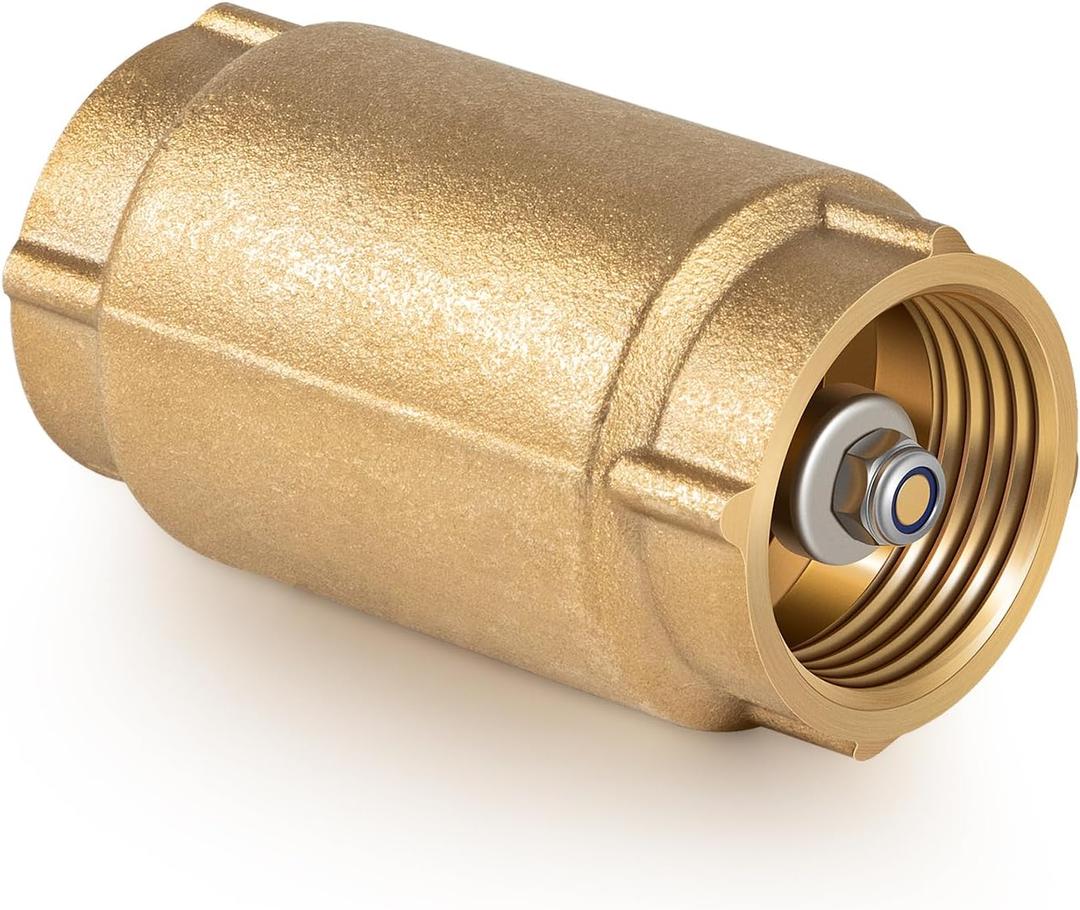 1" No-Lead Brass Check Valve with Backflow Preventer, CVNL100 700 Series, Universal One-Way 1" FNPT 1" FNPT