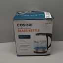 Cosori Electric Kettle, No Plastic Contact With Water, Wide Mouth For Easy Cleaning, Auto Shut Off, 1.7L Tea Kettle & Hot Water Boiler, Water Heater & Teapot, Borosilicate Glass, Black, 1500W (1.8 Quarts)