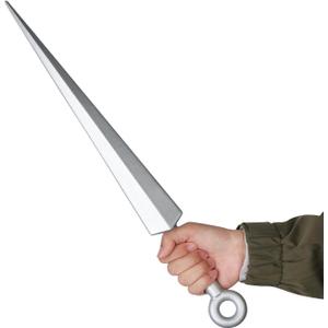 Knight Needle Sword Costume Prop Ring Handle Accessory for Halloween Hornets Cosplay Party (Silver)