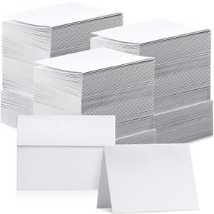 Fainne 300 Sets Heavyweight Blank White Cards and A2 Envelopes Printable Postcards Folded Card Stock for DIY Greeting Wedding Business Invitations Bridal Shower Birthday Occasion(4.25 x 5.5 Inch)