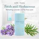 milk + honey Deodorant No. 09 Baking Soda Free, Aluminum-Free Natural Deodorant for Women & Men, Lavender and Tea Tree Scent, 2.6 oz