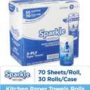 Georgia-Pacific Sparkle Professional Series 2-Ply Perforated Kitchen Paper Towel Rolls by GP PRO (Georgia-Pacific), 2717201, 70 Sheets Per Roll, 30 Rolls Per Case, 30 Count