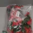 Faux Bougainvillea Artificial Flowers Plants for Outdoor Outside Decoration, 2 PCS Red Fake Flowers UV Resistant Look Real Silk Long Trailing Vines for Front Door Porch Planter Urn Patio Garden Yard