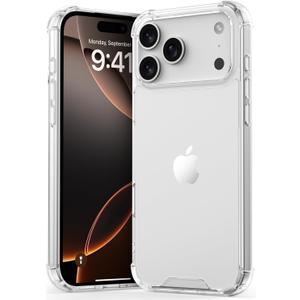 Compatible with iPhone 17 Pro Max Case Cute Gradient Clear Scratch-Resistant Back Shockproof Protective Cove 6.9 inch, Crystal Clear