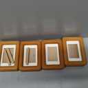 Novabright 4 Pack Wooden Picture Frame 2.5x3.5 with Mat for 2x3 Photos, Solid Teak Wood Small Picture Frames, Tabletop and Wall Mount Display