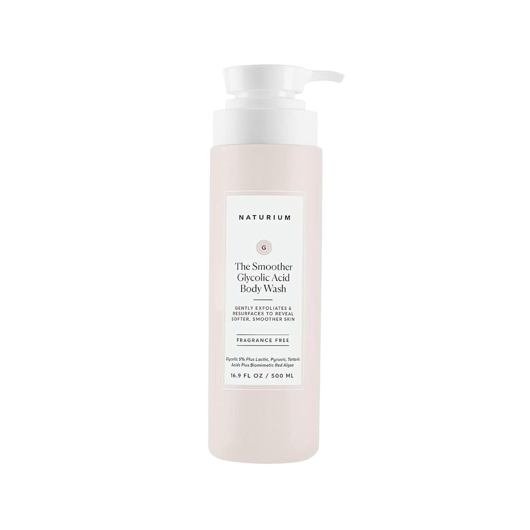 Naturium The Smoother Glycolic Acid Exfoliating Body Wash, Soft & Smoothing Cleanser, 16.9 oz