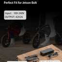 VHBW 42V Charger for Jetson Electric Bike, Compatible with Jetson Bolt, Bolt Pro, Adventure, Journey, Shadow, LX10, J5, J8 Bikes and for Jetson Eris, Ora Pro, Racer, Rhythm, Ryder Scooters
