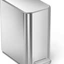 simplehuman Small Bathroom Trash Can with Lid, Stainless Steal Waste Basket, 5 Liter / 1.3 Gallon, Brushed