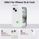 Vooii Compatible with iPhone 15 Case, Upgrade Defender Liquid Silicone, [Enhanced Camera Protection] [Soft Anti-Scratch Microfiber Lining] Shockproof Phone Case for iPhone 15 6.1 inch - White