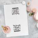 5 x Nanny Gifts Kitchen Towels, Nanny Gifts for Grandma Dish Towels Tea Towels for Kitchen, Nanny Grandma Gifts from Grandkids, Gifts for Nanny Hand Towels for Bathroom Kitchen, 16x24 Inches