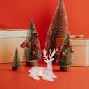 Transparent Elk Statue, 4.17x3.62x2.00in Acrylic Reindeer Ornaments, Lifelike Lying Deer Decorations for Holiday Home Decoration