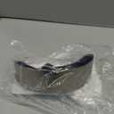 Dollger Futuristic Sunglasses Y2K Space Cyclops Wrap Around Glasses Rimless Translucent Mirrored Lens