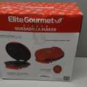 Elite Gourmet EQD-118 Electric Non-Stick 11" Quesadilla Maker, Easy-Slice 6-Wedge, Grilled Cheese Corn Flour Tortilla Snacks, Red