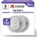Kidde Smoke & Carbon Monoxide Detector, AA Battery Powered, LED Warning Light Indicators, 2 Pack