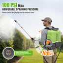 VAXMAY Battery Powered Backpack Sprayer 3.2 Gallon, 100 PSI Electric Garden Sprayer Compatible with DeWalt 20V Battery, Weed Yard Sprayer with 2 Wands, 5 Nozzles, 2.0 Ah Battery & Charger Included