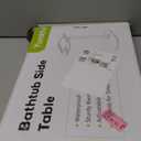 Bamboo Bathtub Tray Table with Adjustable Height, Freestanding Bath Caddy Side Table for Tub Against Wall, Tub Shelf with Wine Glass Phone Holder, Functional Tray - Patent Protected (Brown)