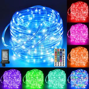 Ollny Rope Lights Outdoor Color Changing, 99FT 300 LED Waterproof Plug in Outdoor String Lights with Remote, 18 Colors Twinkle Rope Lights for Outside Indoor Party Christmas Holiday Decorations