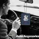 Blue Preppy Angel Rose Car Air Freshener (4 Pcs)  Floral Scented Hanging Freshener for Cars, Closet, Drawers  Girly Mirror Decor, Women's Car Accessories