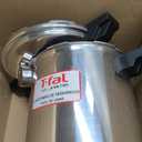 T-fal 22-Quart Aluminum Pressure Canner, 3 PSI Settings, Home Canning, Includes Racks & Canning Guide, Large Capacity, Pressure & Water Bath Canning for Vegetables, Meats, Seafood & Fruits, Silver
