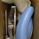 Rolling Stool with Removable Footrest Lab Salon Chair Height Adjustable 360 Swivel Stool for Dentist with Unique Backrest Design