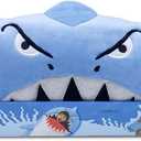 Bixbee Kids Sleeping Bag, Soft Sleepy Sack for Kids & Toddlers | Easy Roll Up Design for Daycare + Naptime, 60 x 22 Inches |Cozy Slumber Bag with Lining | Shark Sleeping Bag for Boys + Girls