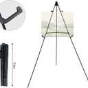 66.5" High Easel Stand for Wedding Sign, Lightweight Metal Portable Art Easel with Carry Bag for Graduation Party Welcome Sign Outdoor Sketching, Painting & Poster, Black
