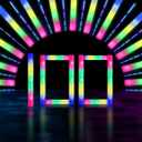 100 Pcs 18.5 inch Foam Glow Sticks Bulk, 4 Color LED Light Foam Sticks, Glow In The Dark Party Supplies, 3 Modes Colorful Flashing for Birthday Wedding Easter Halloween Christmas