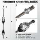 NEW Right Front CV Axle Shaft Assembly fits for Toyota Camry 2002-2009 2.4L (NOT for Hybrid Models), for Highlander 2001-2007 2.4L FWD, for Solara 2004-2008 2.4L, Passenger Side, for 66-5247