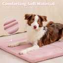 Made4Pets Dog Crate Pad Bed for Large Dogs, Washable & Reversible, Anti-Slip Kennel Mat for Cozy Sleeping, Soft Fluffy Dog Bed for Indoor & Outdoor Use, 44"x32", Pink