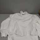 PRETTYGARDEN Womens Half Zip Oversized Sweatshirts Fleece Hoodies 2025 Trendy Long Sleeve Pullover Tops Y2k Fall Outfits (Medium, White)