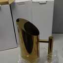 Water Pitcher, 53oz 1.5L Stainless Steel Beverage Pitcher with Proof Spout for Cocktail Flower Tea Cold Brew (Gold), 3 PACK 