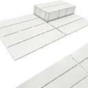 Plastic Interlocking Deck Tiles 24"x13"(6-Pack) Outdoor Patio Flooring, Waterproof All-Weather Decking for Balcony, PoolsideEasy Snap Installation (White, 10 Pcs - 21.7 Square Ft)